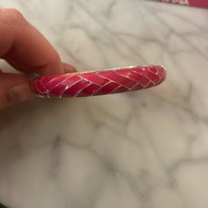 Cute pink and silver bangle bracket